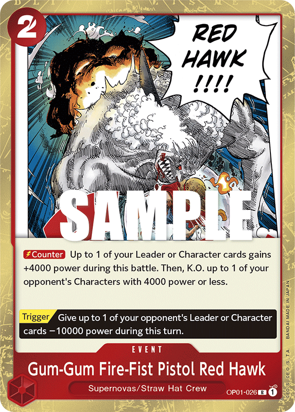 Gum-Gum Fire-Fist Pistol Red Hawk